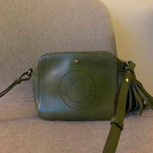 Anya Hindmarch Smiley Leather Cross Body Bag